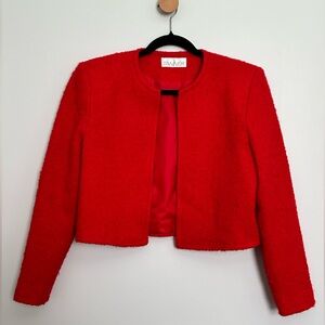 Vintage Cropped Boucle Blazer. Size 4.